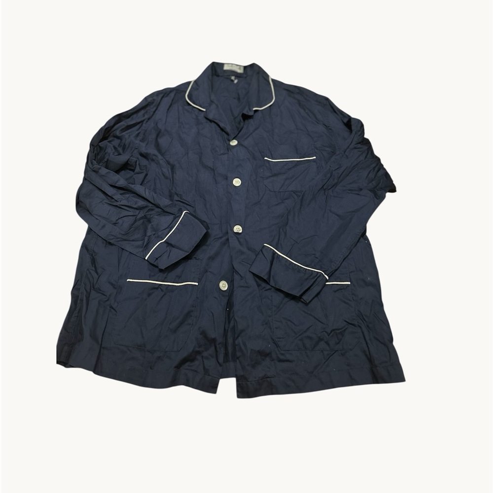 Scully and Scully Navy Satin Pajamas